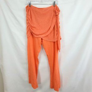 NWT Lisa Kline 2XL Skirted Leggings (40x33) Peach Orange Wrapped Beach Pant